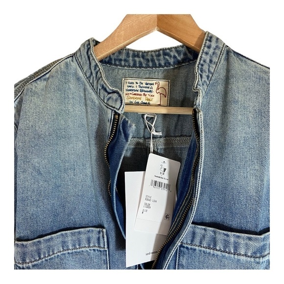 Sandrine Rose Denim Pat Jumpsuit NWT - Picture 3 of 7